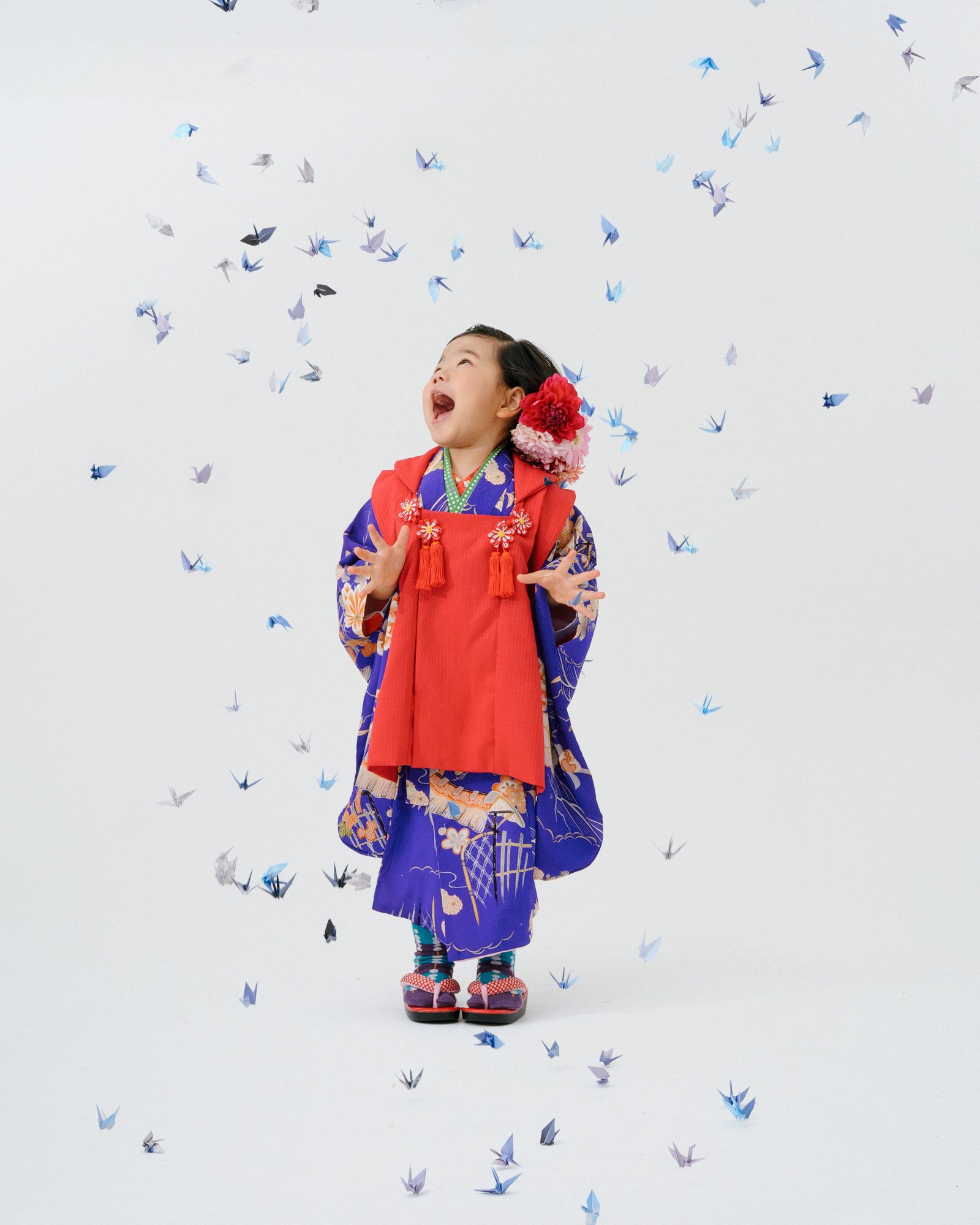 糸島写真館のスタジオで撮影した七五三の女の子