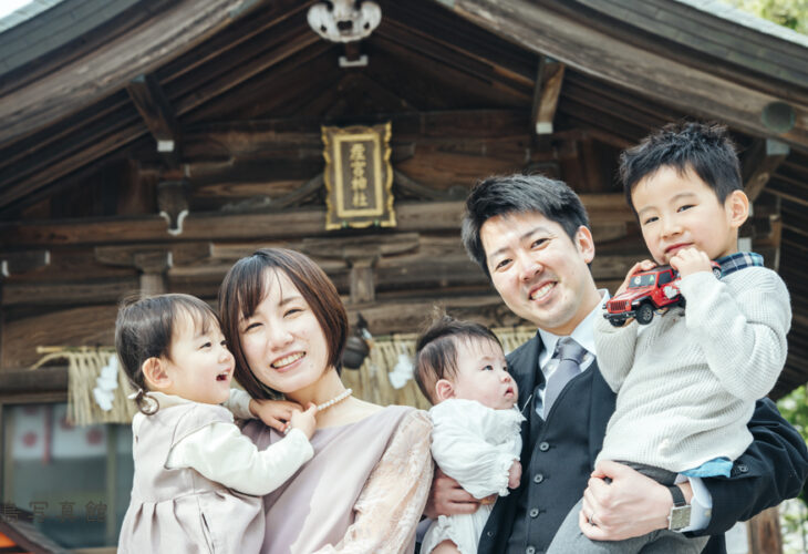 産宮神社でお宮参りフォト