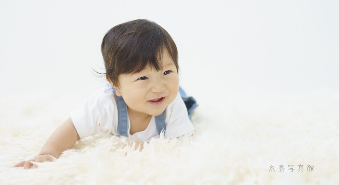 糸島写真館のスタジオ撮影した赤ちゃんフォト