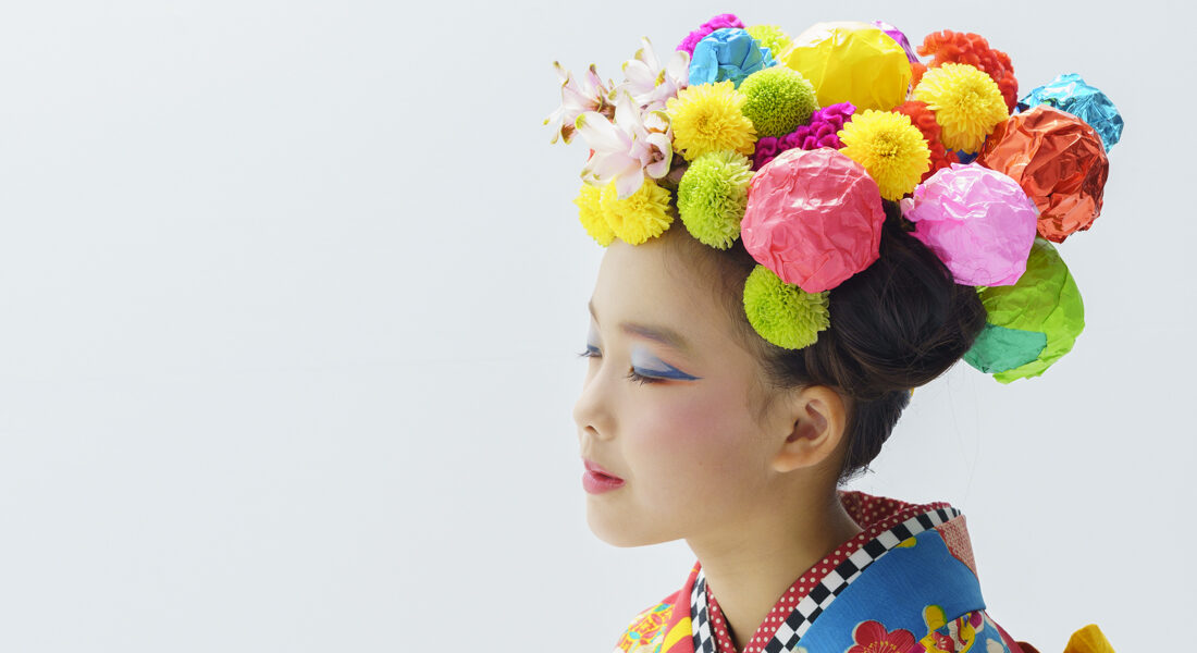 糸島写真館の花ラブ人のメイク写真