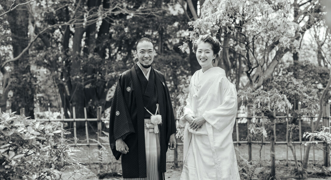 糸島写真館の松風園での和装結婚式前撮り