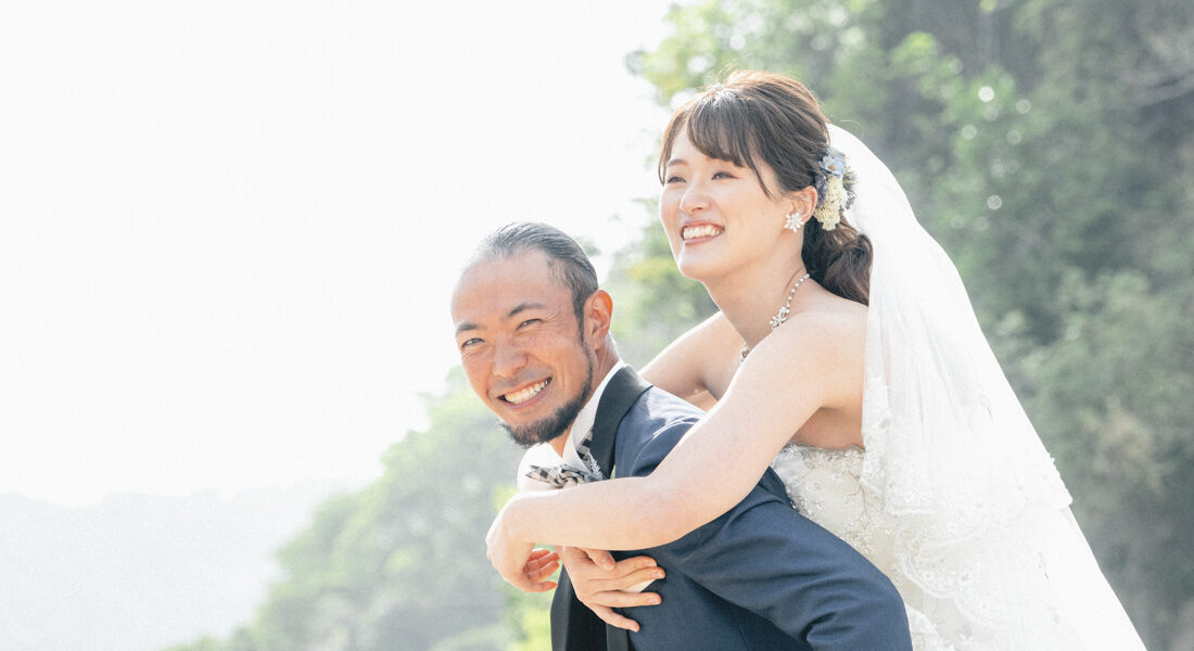 糸島写真館の僧伽小野一秀庵で撮影したウエディングフォト