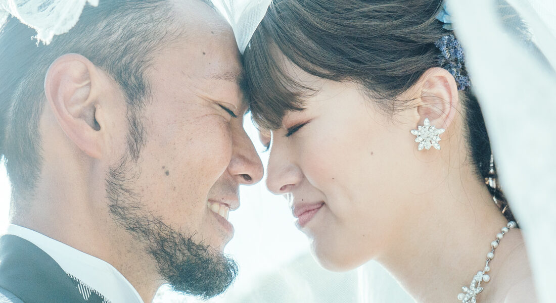 糸島写真館の新郎新婦の結婚式写真