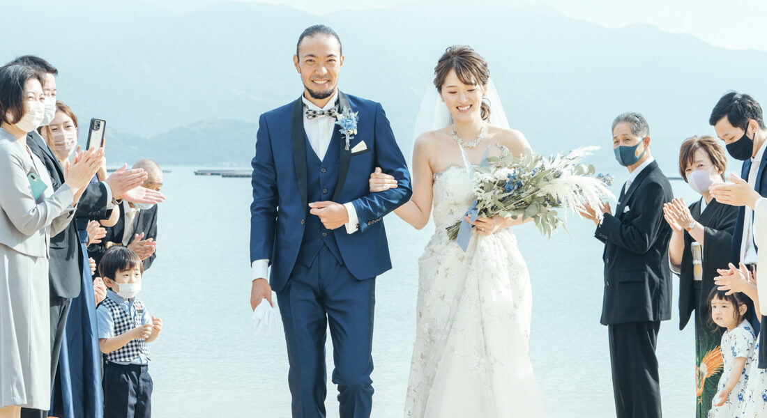 糸島写真館のウエディングドレス姿の結婚式写真