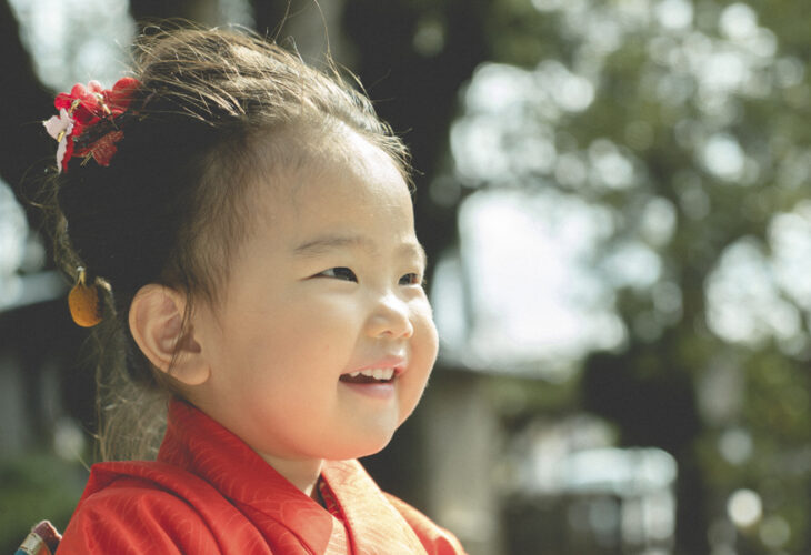 産宮神社で３歳女の子の七五三撮影